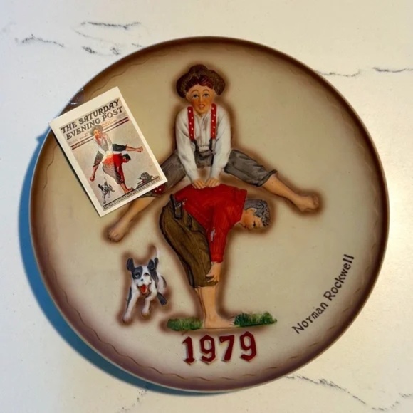 Norman Rockwell 1979 1st Limited Edition "Leapfrog" Annual Vintage Plate - Picture 1 of 7